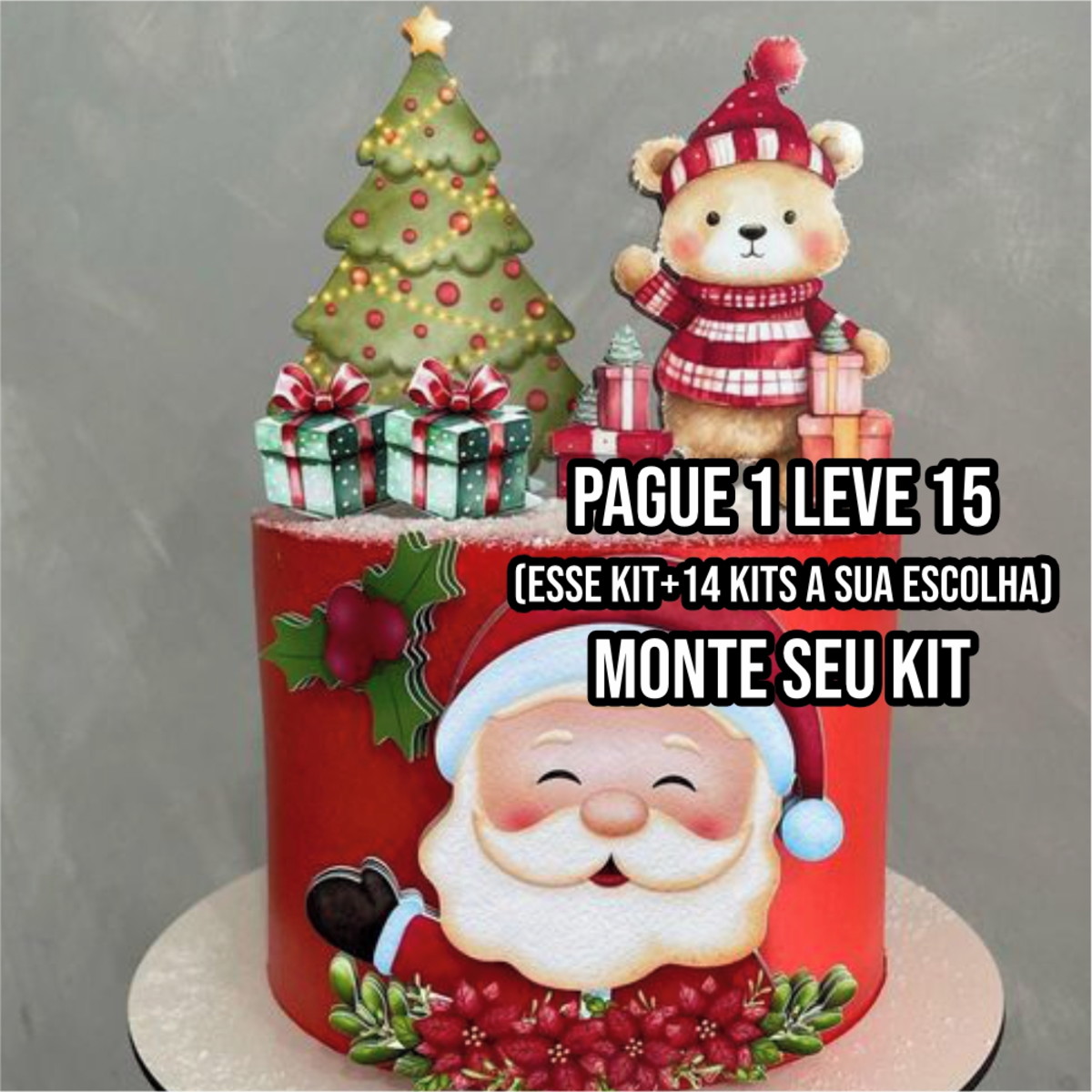 Arquivo de Corte Topo de Bolo Papai Noel 13