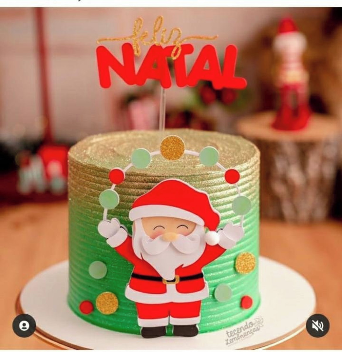 Arquivo de corte topo de bolo papai noel malabarista - Imagem 2