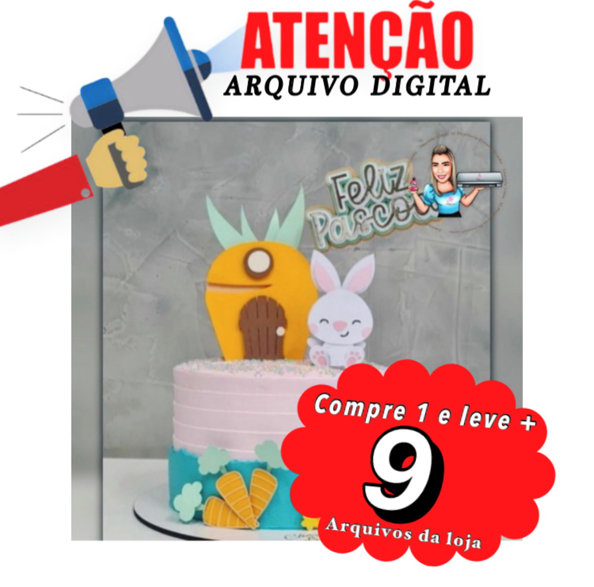 Arquivo de Corte Topo de Bolo - Pascoa (08)
