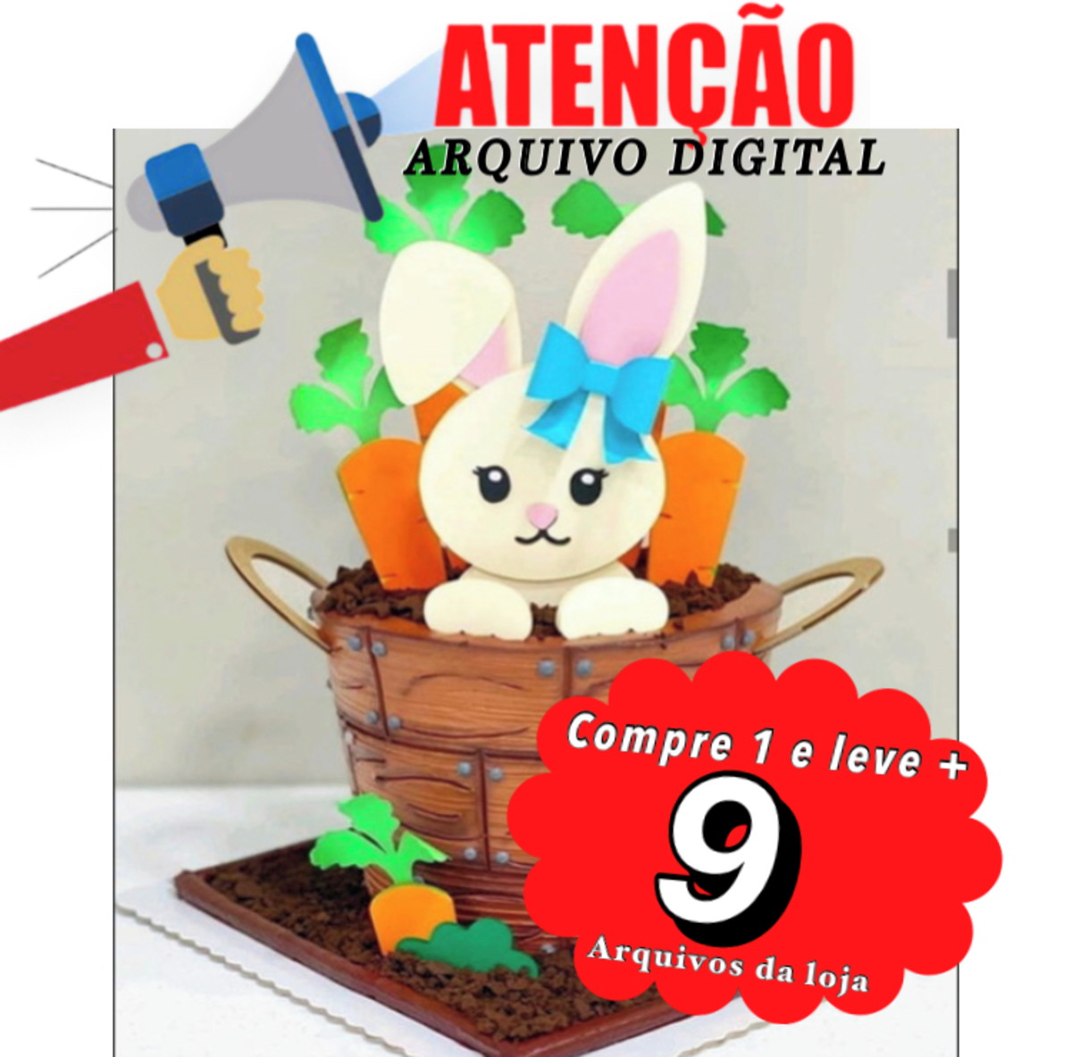 Arquivo de Corte Topo de Bolo - Pascoa (18) - Imagem 3