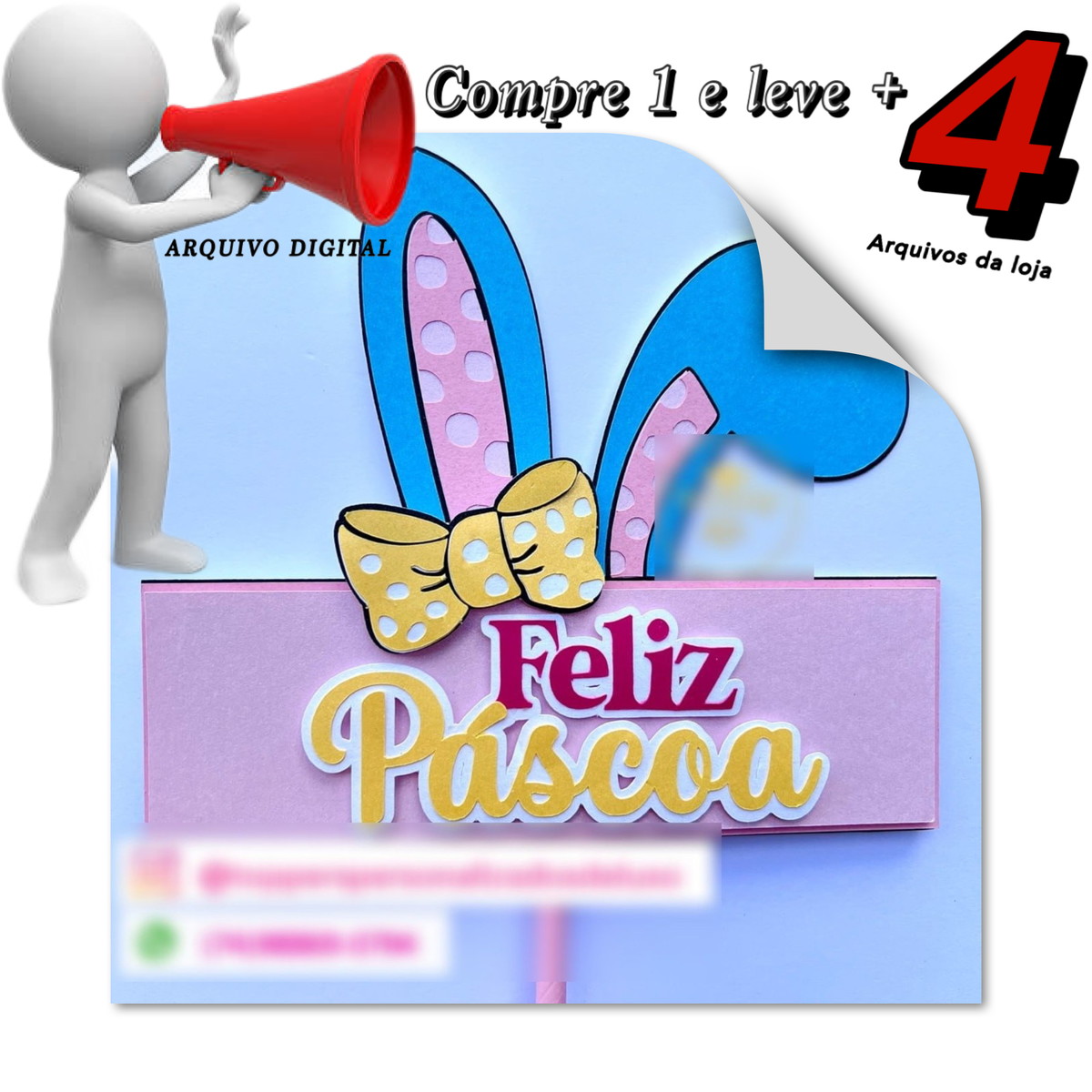 Arquivo de Corte Topo de Bolo Páscoa - 5 - Feliz Páscoa - Imagem 3