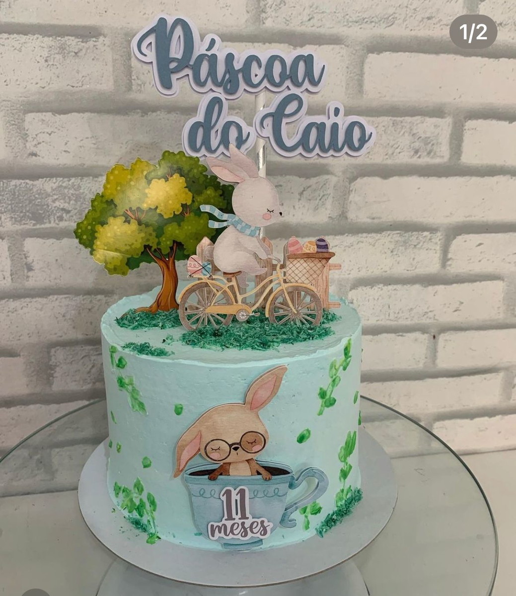 Arquivo De Corte Topo De Bolo Pascoa Aquarela