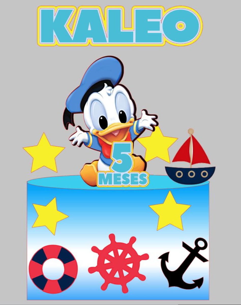 Arquivo de corte topo de bolo pato Donald baby