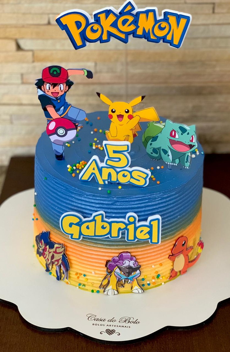 Arquivo de Corte - Topo de Bolo Pokemon Menino