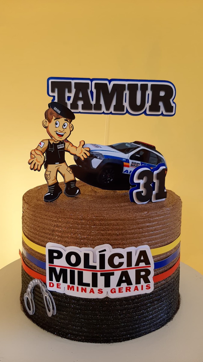 Arquivo de corte topo de bolo Policia Militar MG