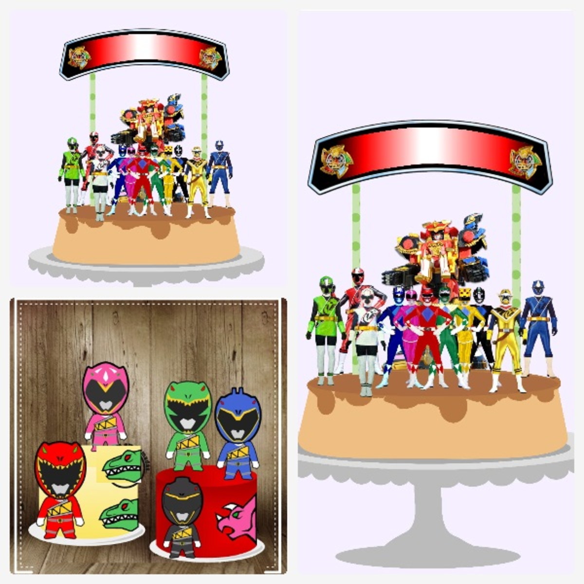 Arquivo de Corte Topo de Bolo Power Ranger + Brinde