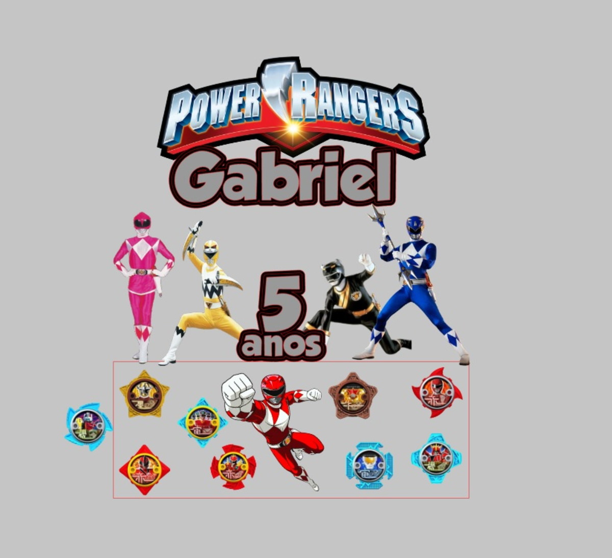 Arquivo de Corte Topo de Bolo Power Ranger