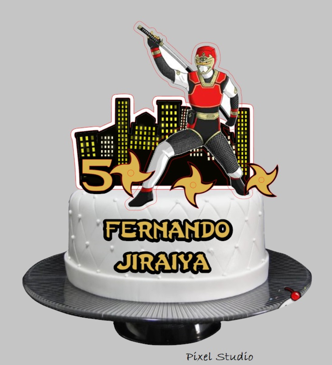 Arquivo de corte - Topo de Bolo Power Rangers