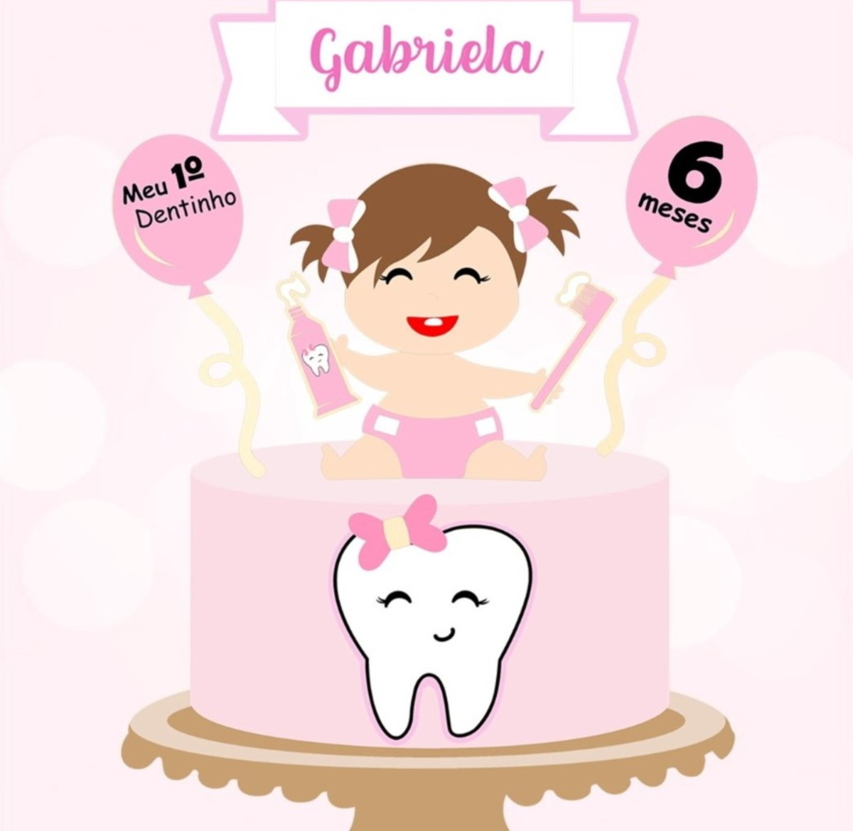 Arquivo de Corte Topo de Bolo Primeiro Dentinho Camadas 292