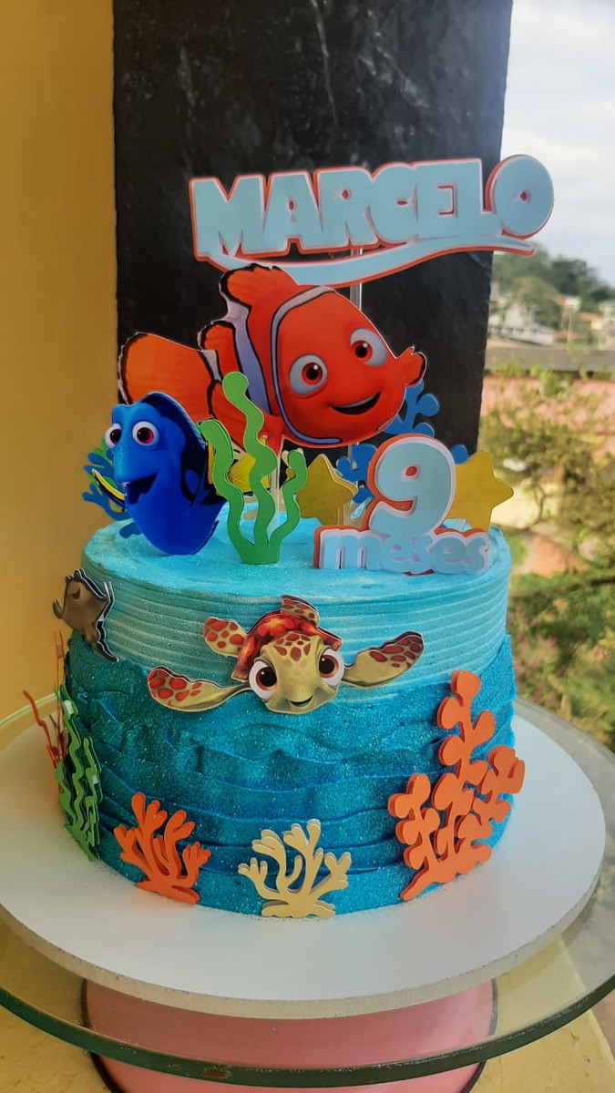 Arquivo de corte topo de bolo Procurando Nemo - Imagem 2