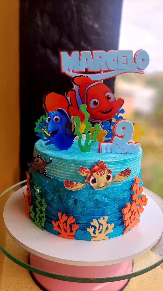 Arquivo de corte topo de bolo Procurando Nemo