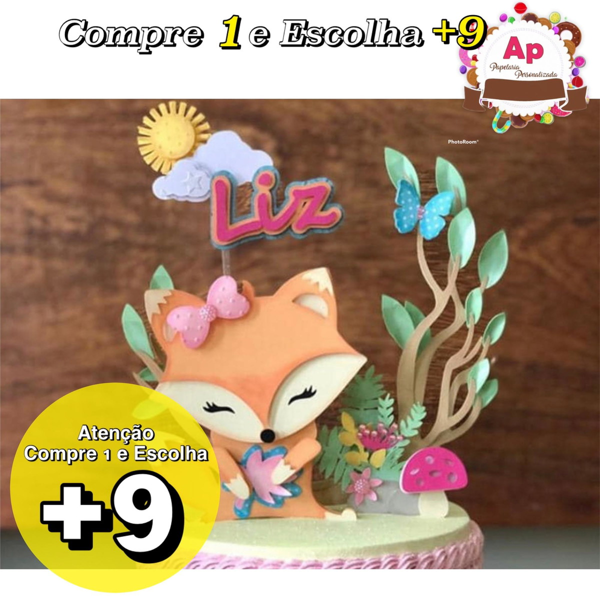 Arquivo de corte topo de bolo RAPOSINHA - Studio