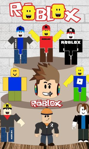 Arquivo de Corte Topo de Bolo Roblox em Camadas 1901