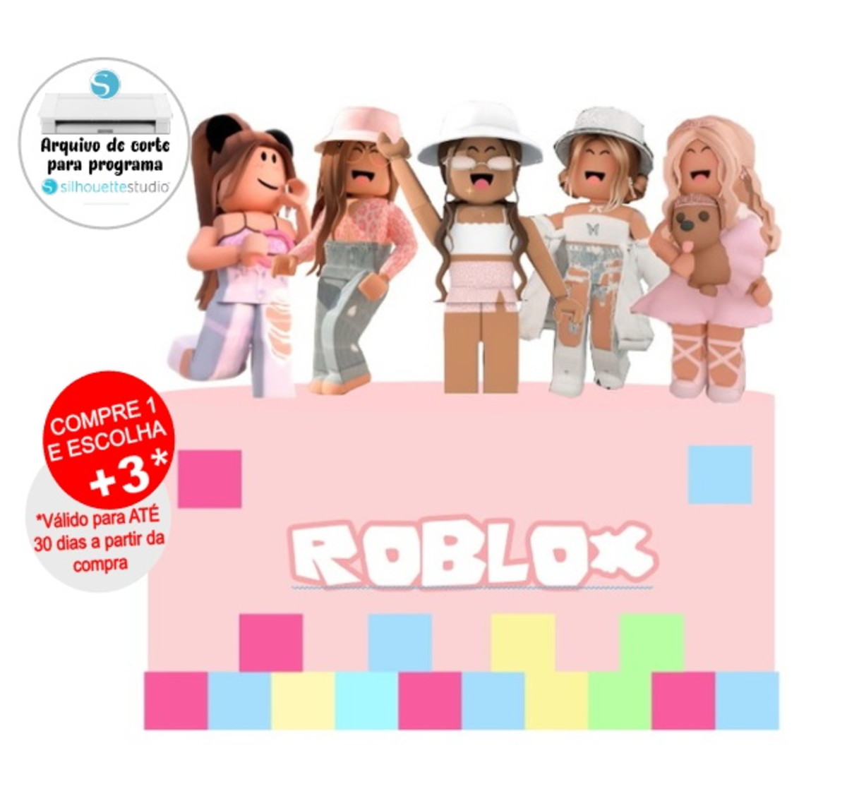 Arquivo de corte topo de bolo roblox girl