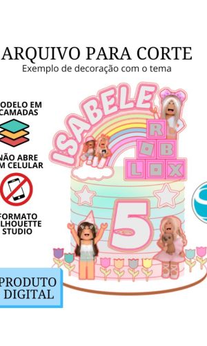 Arquivo de Corte Topo de Bolo - Roblox Menina