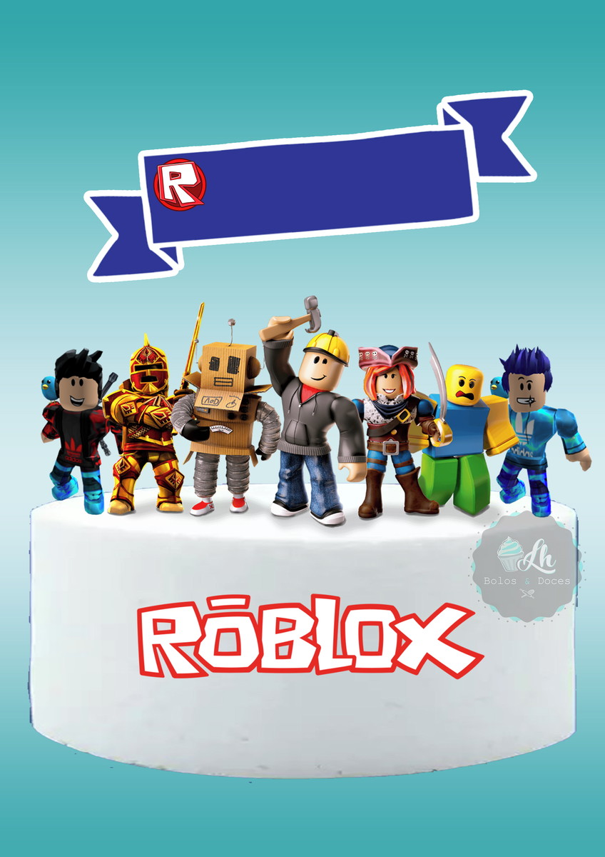 Arquivo de corte Topo de Bolo Roblox Menino #1 PDF/JPG