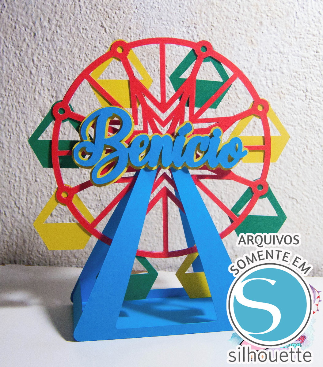 ARQUIVO DE CORTE: TOPO DE BOLO RODA GIGANTE #45 - Imagem 2