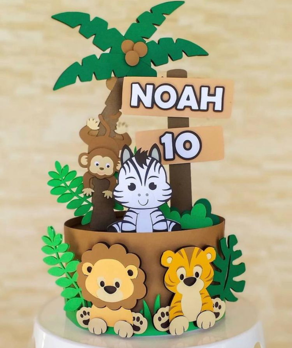 Arquivo de Corte Topo de Bolo - Safari 002 (camadas) - Imagem 2