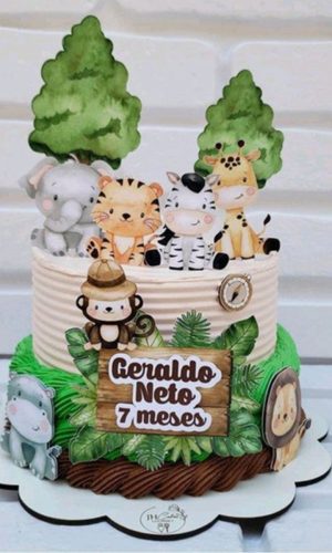 Arquivo de Corte Topo de Bolo Safari Cute
