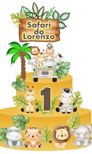 Arquivo de Corte Topo de Bolo Safari Cute