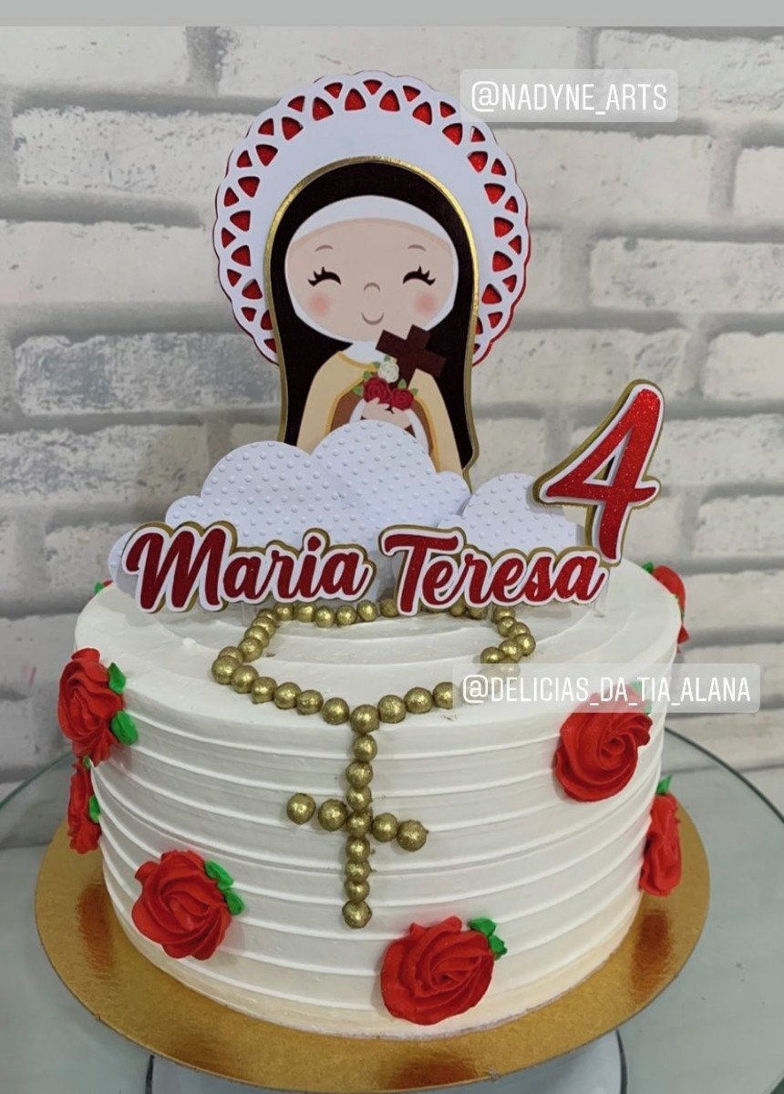Arquivo de corte Topo de Bolo Santa Terezinha
