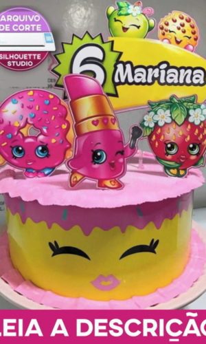Arquivo de Corte Topo de Bolo Shopkins Studio