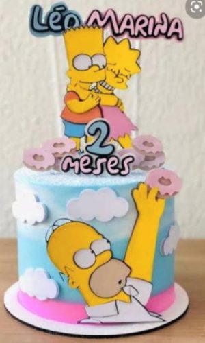 Arquivo de Corte - Topo de Bolo - Simpsons (camadas)
