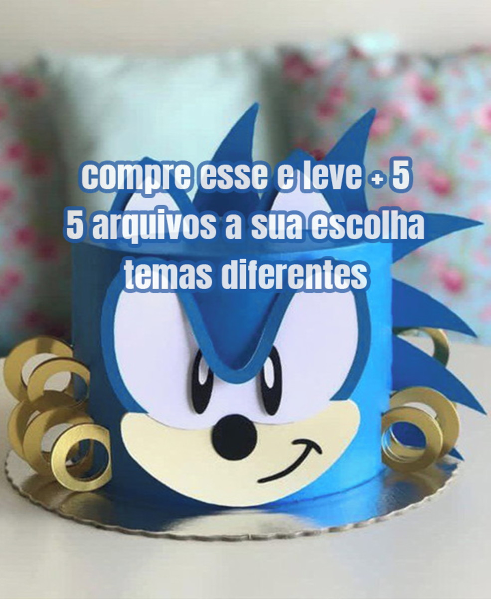 arquivo de corte Topo de bolo sonic
