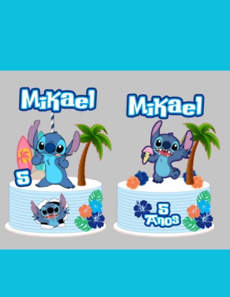 Arquivo de Corte Topo de Bolo Stitch - Imagem 2