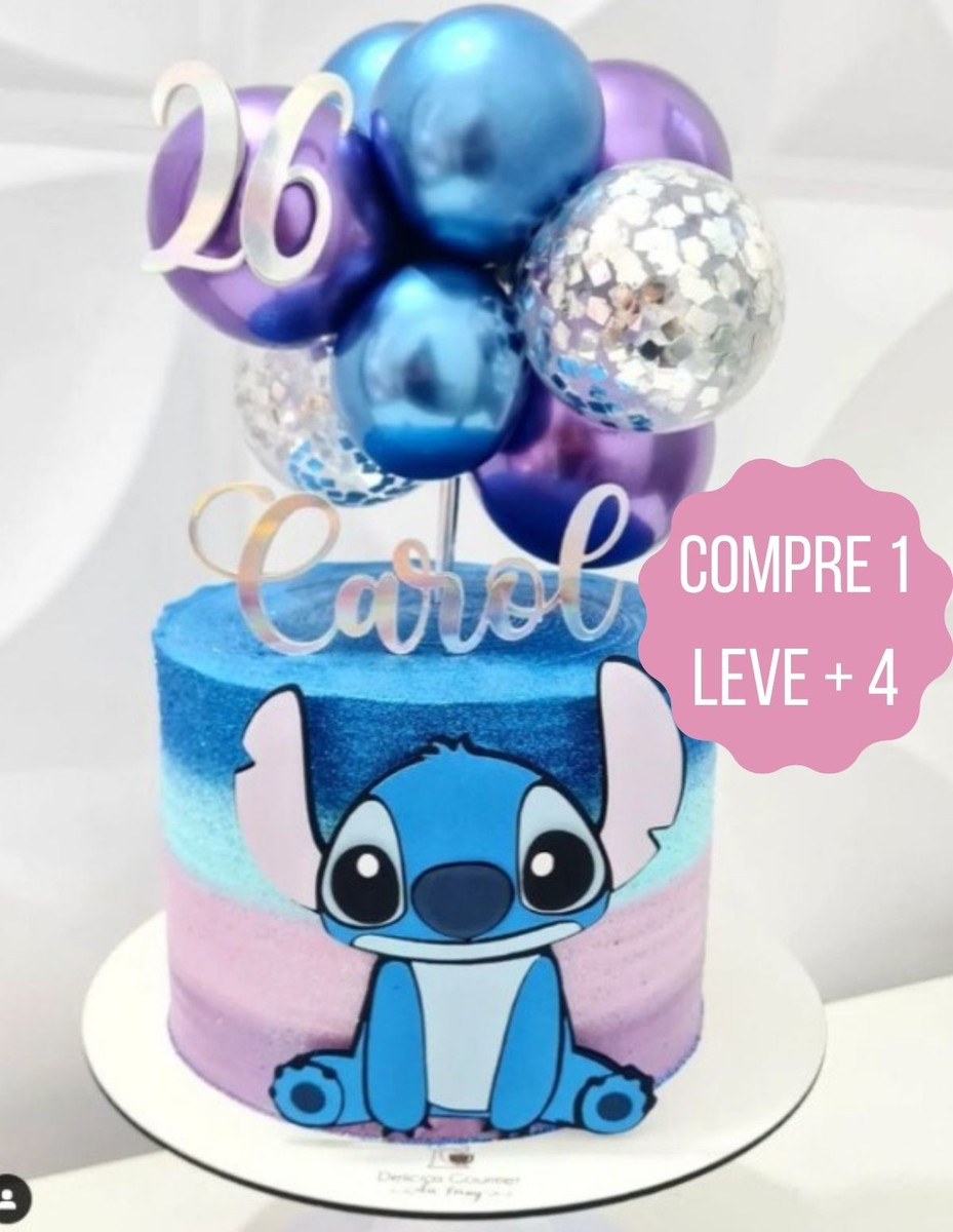 Arquivo de Corte Topo de Bolo Stitch em Camadas