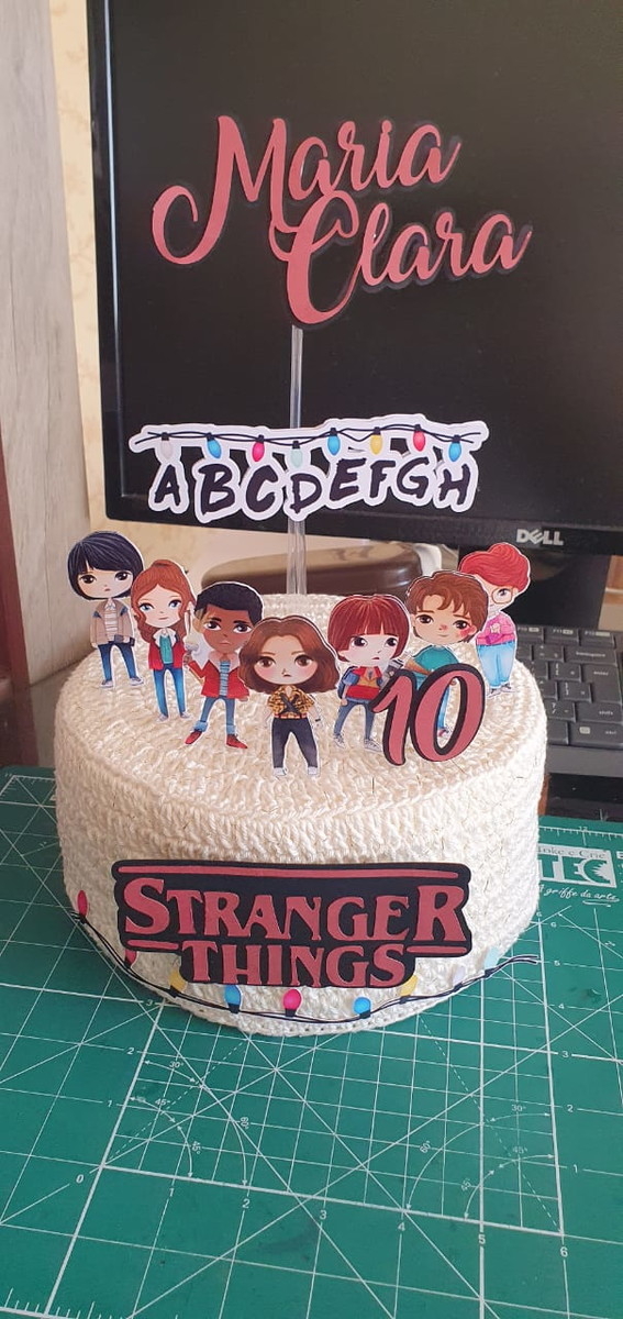 Arquivo de corte topo de bolo stranger things
