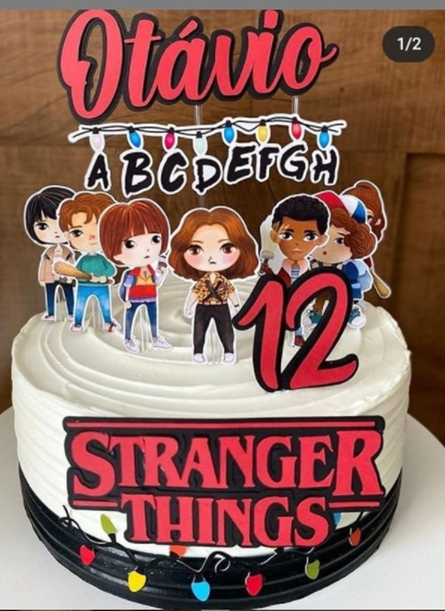 Arquivo de corte topo de bolo stranger things - Imagem 4