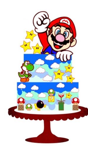 Arquivo de Corte Topo de Bolo Super Mario / Camadas