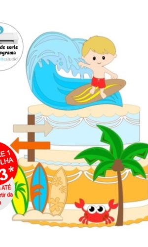 Arquivo de Corte Topo de Bolo Surf