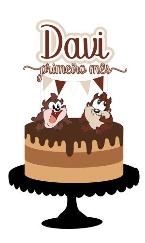Arquivo de Corte Topo de Bolo Taz Mania
