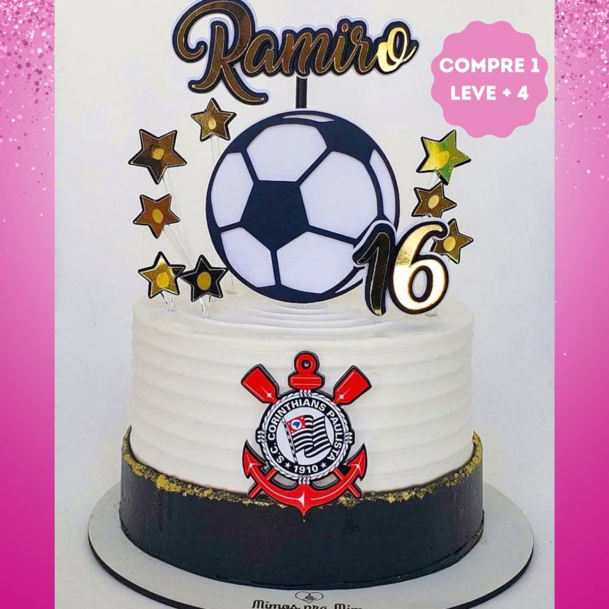 Arquivo de Corte Topo de Bolo Timão Bola em Camadas