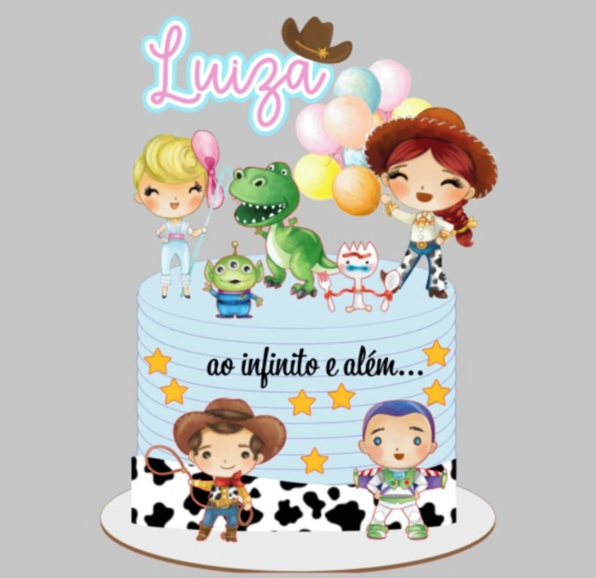 Arquivo de Corte Topo de Bolo Toy Story Aquarela