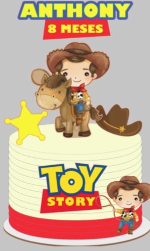 Arquivo de Corte Topo de Bolo Toy Story Woody Aquarela