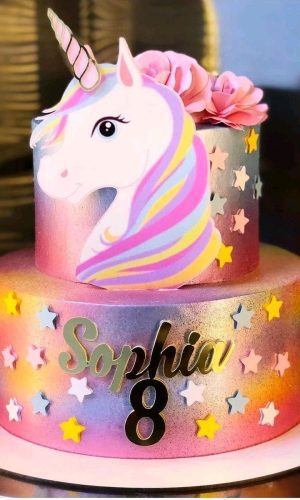 ARQUIVO DE CORTE TOPO DE BOLO UNICORNIO CAMADAS #2657