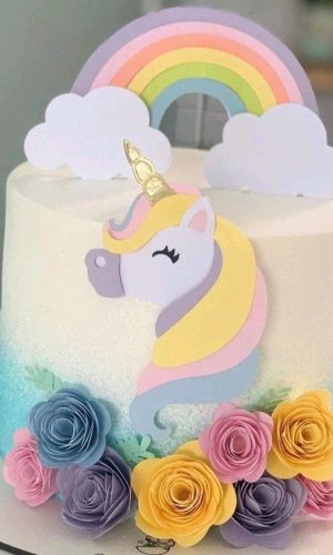 ARQUIVO DE CORTE TOPO DE BOLO UNICORNIO CAMADAS #2661