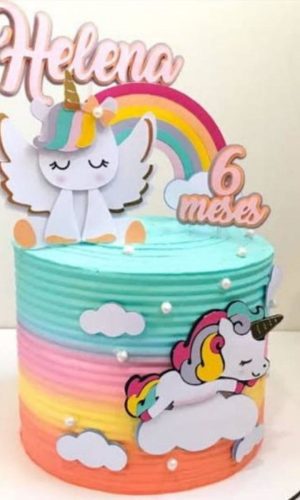 Arquivo de Corte Topo de Bolo Unicornio Camadas #2664