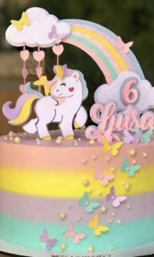 Arquivo de Corte Topo de Bolo Unicornio Camadas #2667