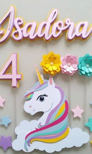 Arquivo de Corte Topo de Bolo Unicornio Camadas
