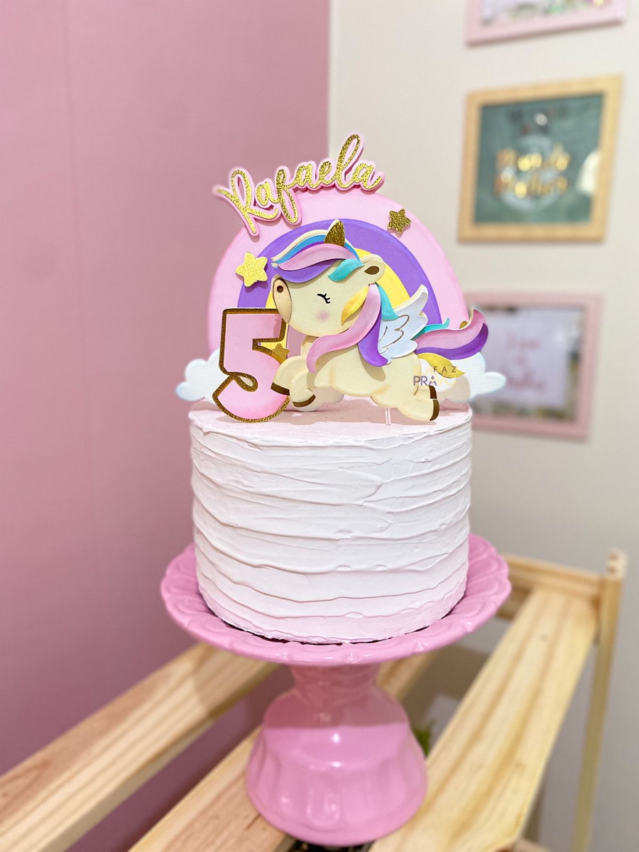 Arquivo de Corte Topo de Bolo Unicornio Camadas