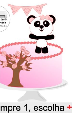 Arquivo de Corte Topo de Bolo Ursinha Panda