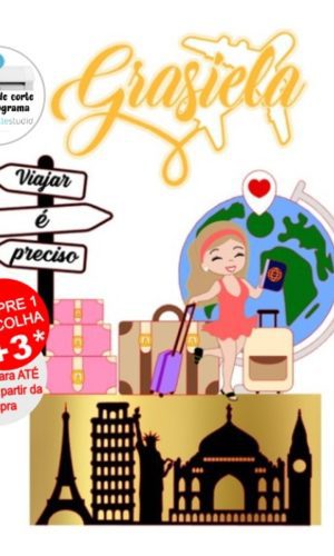 Arquivo de Corte Topo de Bolo Viagem