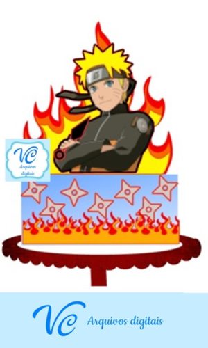 321- Topo de Bolo Naruto -Arquivo de Corte STUDIO