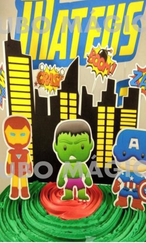 ARQUIVO DE CORTE TOPO DE BOLO VINGADORES
