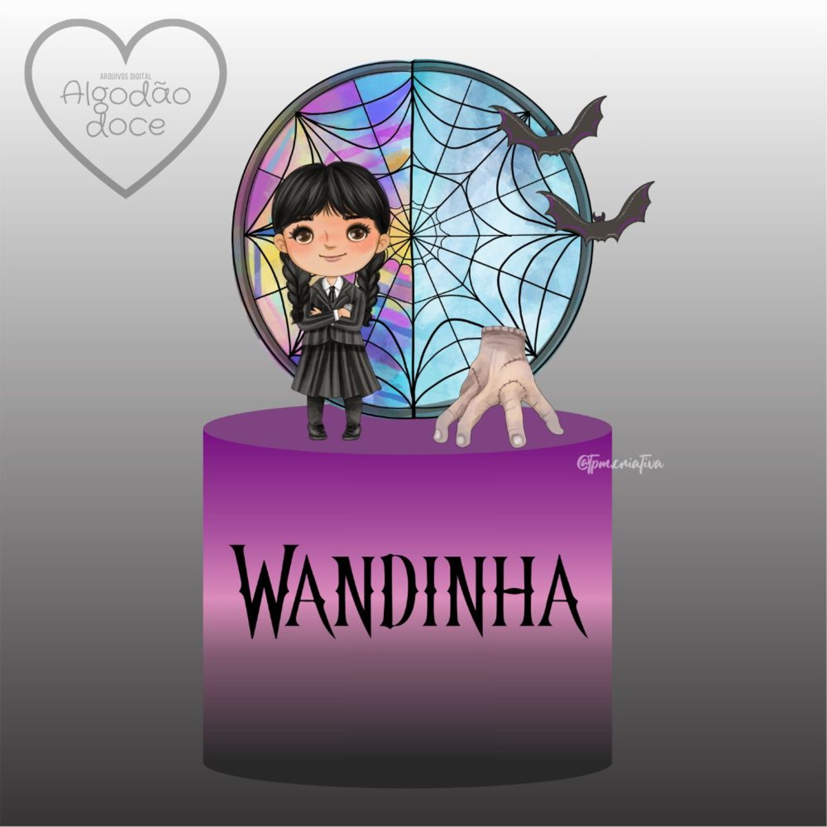 Arquivo de Corte Topo de Bolo Wandinha #231