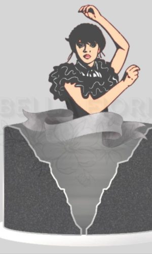 Arquivo de Corte Topo de Bolo Wandinha Addams Camadas
